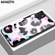 Case For Samsung A03 A02s A03s M02s F02s A02 M02 Trendy Cow Pattern Phone With Glass Back Cover