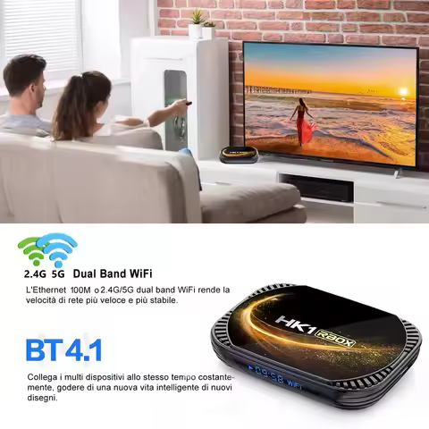 HK1 RBOX X4S Amlogic S905X4 Smart TV BOX Android 11 TVBOX 2.4&5G Wifi 4GB 64GB 128GB BT 4K Set Top B
