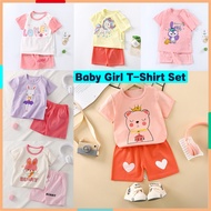Kids Clothes Children Fashion Baby Boy Girls Cotton Short Sleeve T-Shirt + Shorts Tee Top Baju Kanak