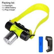 Asafee FL019D Portable Diving Headlight Head Flashlight 800LM XML T6 LED Waterproof Underwater 50M D