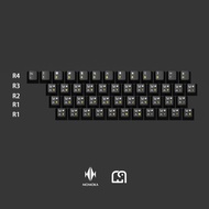MOMOKA Peripherals Black Quartet Character Keycaps Custom Mechanical Keyboard Durable PBT Material T