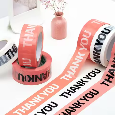 4.5cm*100M "THANK YOU" Packing Tape Thank You Bopp Tape Sealing Tapes Sticker Decorative Gift Box De