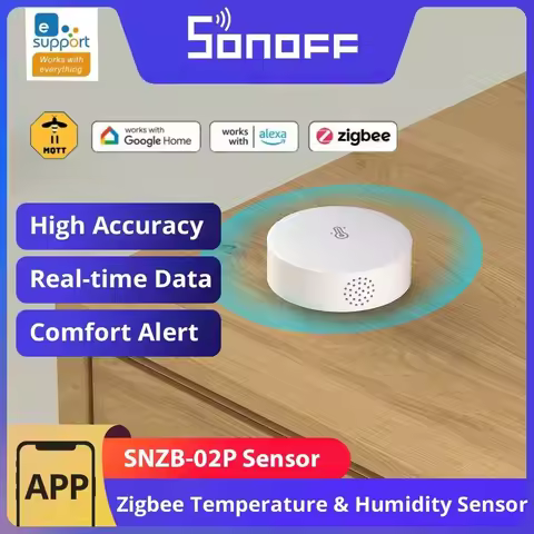 SONOFF SNZB-02P Zigbee Temperature Humidity Sensor SNZB 02P Smart Home Thermometer Detector Work wit