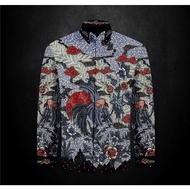 Long Sleeve batik Shirt Men Original batik batik Pattern formal Shirts For Men exclusive premium Cotton Material