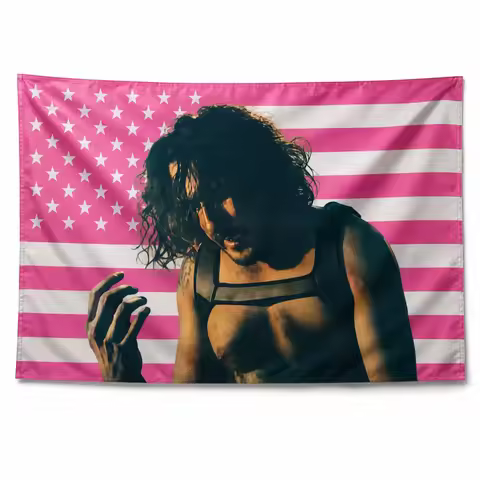 M-Markiplier I-Iron L-Lung Pink American Flag Home Decor Items Room Decoration Garage Flags Tapestry