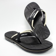 Sandal Jepit Pria Loxley Aaron Black-Beige