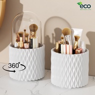 Eco makeup brush box with smart design and 5 convenient 360-rotating compartments