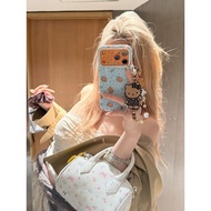 可爱ins时髦蓝豹纹卡通适用于iphone17promax手机壳苹果16保护套14带手链13新款15pro少女心max巨好看手机套i20260629