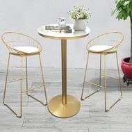 Modern High Bar Stool Bar Table For Simple Wrought Iron Bar Chair Gold Stool Modern Dining Chair Nordic Pub Accessories Leisure