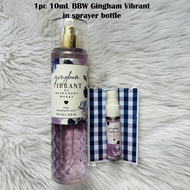 1pc 10mL BBW GINGHAM VIBRANT Fragrance Mist | Sampler Bath and Body Gingham Vibrant perfume for wome