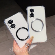 Casing OPPO A17 A17K A97 5G A38  A18 Phone Case Magnetic Transparent Four Corners Shockproof New sof