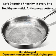Global New Kitchen Frying Pan Titanium Alloy Frying Pan Induction Cooker Gas Stove Universal 26/28/3