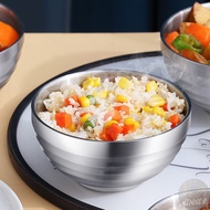 304 Stainless Steel Double-Layer Bowl [Winner] Rice Insulation 304 304 304 Serving Bowl Stainless St