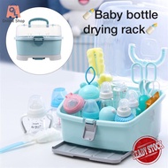 Baby Feeding Bottle Drying Rack Newborn Baby Nursing Bottle Storage Box Dustproof Tableware Container