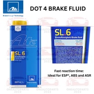 ATE SL.6 SL 6 GERMANY PREMIUM LOW VISCOSITY DOT 4 BRAKE OIL  1LITER