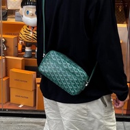 超限量低價💯帥潮必入😎Goyard戈雅Cap-vert綠色Y字老花塗層帆布相機包斜挎包肩背包📷