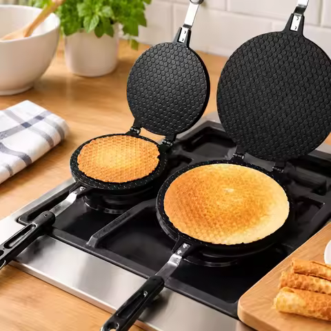 Heavy-Duty Nonstick Mold Pan 17/20cm for Baking Omelets, Egg Rolls, Waffles, Cakes, and Cookies
