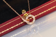 Cartier Love necklace outlet卡地亞Love雙環頸鏈
