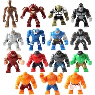 Clearance Superhero Cheap Building Blocks Adult Figure Iron Man Anti-Hulk Mecha Thanos Venom Toy