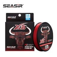 SEASIR Brand RED 8 Strands PE Line Japan Quality 8 Braided Multifilament Fishing Line 150 meters 12-