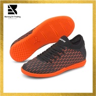 FUTURE 6.4 IT Jr Puma Black-White-Shocking Orange - Junior Futsal Shoes - Kasut Bola Budak - 9 to 15