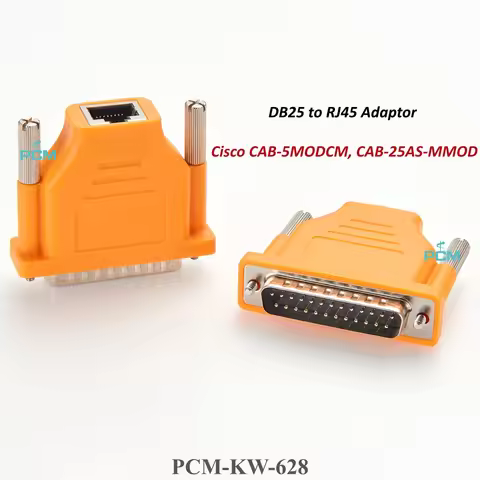DB25 male plug to RJ45 female jack socket modem Adaptor Cisco compatible CAB-5MODCM CAB-25AS-MMOD fo