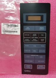 อะไหล่แท้ศูนย์/แผงหน้าปัด/ปุ่มกดชั้นนอกไมโครเวฟชาร์ป SHARP/ รุ่นR-742P /9KL61820903116