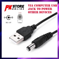 USB TO DC CHARGING CHARGER CABLE DC 5.5MM*2.1MM POWER CORD