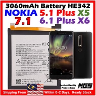 Grade A+ 3060mAh Battery HE342 Compatible For Nokia 5.1+ Nokia 5.1 Plus Nokia X5 / Nokia 6.1+ Nokia 