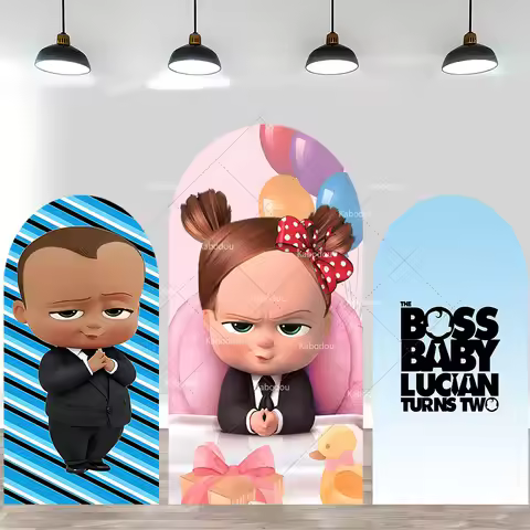 The Boss Baby Custom Arch Cover Tina Templeton Arch Backdrop Boys Birthday Party Decoration Baby Sho