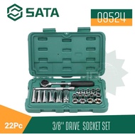 SATA Socket Dr. 3/8" 22 Pcs Set 09524 3/8" Dr. Socket Set