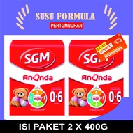 Susu SGM Ananda (0-6 Bulan) 400g Paket 2 Box Susu formula / pertembuhan untuk anak / bayi umur di ba
