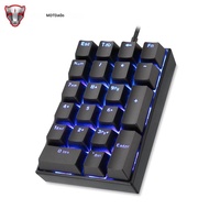 Motospeed K23 Mechanical แป้นพิมพ์ตัวเลข USB แบบมีสาย Numpad LED Backlight Gaming คีย์บอร์ด Red Swit