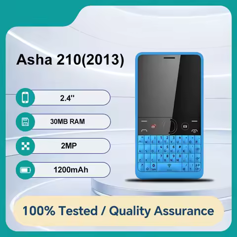 Unlocked Asha 210 Dual SIM (2013) Mobile Phone 32MB RAM 64MB ROM 2.0MP Camera Bluetooth Connectivity