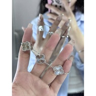 Barang Kemas Laser Niche Hari Valentine Hadiah Mewah Cahaya Semanggi Empat Daun untuk Teman Wanita L