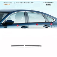 คิ้วขอบกระจกประตูรถสแตรนเลตแท้ 304 Accord G11 2023 2024