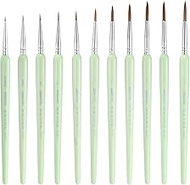 QUARKZMAN Detail Paint Brushes 00000# 7# Nylon Hair Miniature Painting Brush for Watercolour Oil Acr