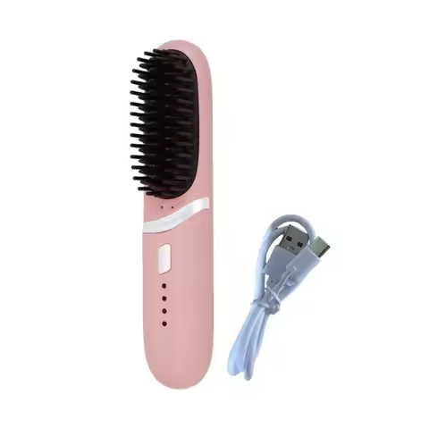 Negative Ion Heating Straightening Comb Long Lasting Straight Roll Dual-Purpose Charging Straight Ha