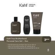 Kahf Paket Personal Care Isi 3pcs - Deo, Face Wash & EDT Deodorant Hitam Scrub