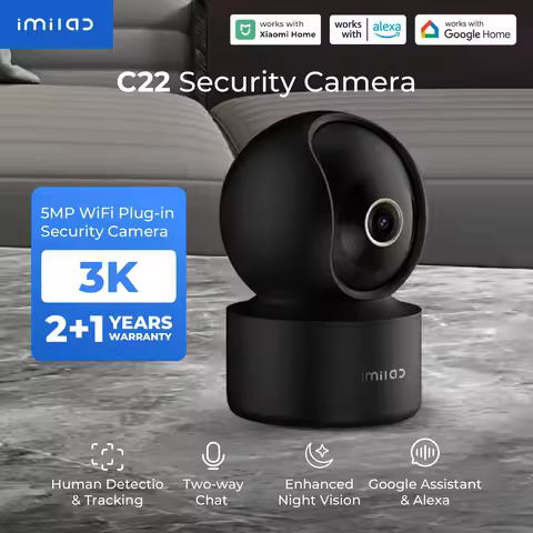 IMILAB C22 3K WiFi Camera Security AI Detection 3K Color Night Vision for Baby/Pet 2-Way Audio Wi-Fi