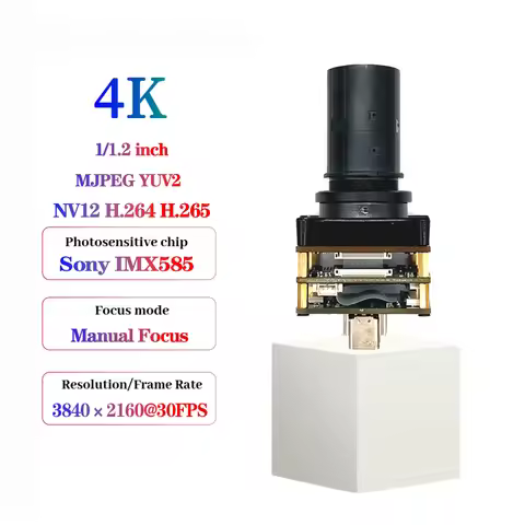 8MP HD IMX585 USB3.0 Camera Module Starred STARVIS High Sensitivity H.264 H.265 NV12 YUV MJPG 2D-DNR