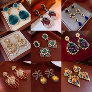 Diamond Flower Earrings Retro Earrings Fashion Arabian Earrings