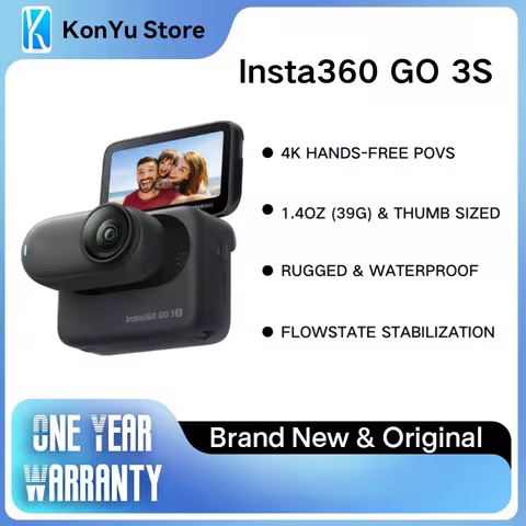 Insta360 GO 3S 4K Mini Action Camera 39g Ultra Light Portable Magnetic Camera FlowState Anti-shake 1