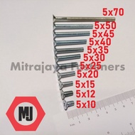 JF M5x10 Screwdriver Bolt +