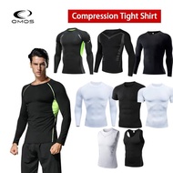 Men Compression Tight GYM Shirt Long Short Sleeve Fitness Baju Ketat Lengan 健身紧身衣