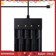 [Redpowderyan.] 4Bay Smart 18650 Battery Charger,Universal Charger for 3.7Volt Li-Ion Flashlights He