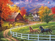 RoseArt - Abraham Hunter - Horse Valley Farm - 1000 Piece Jigsaw Puzzle for Adults