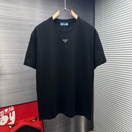 T-shirt Prada/T-shirt Prada bercorak T-shirt uniseks T-shirt longgar T-shirt sukan T-shirt longgar a