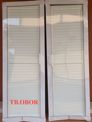 pintu kamar mandi aluminium full premium motif full panel warna putih super original