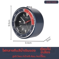 Seiko | นาฬิกาปลุกสไตล์เรือนดำน้ำ Pepsi ดีไซน์เรียบง่าย พร้อมไฟกลางคืน